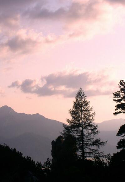 Prielkamm am Morgen beim Aufstieg