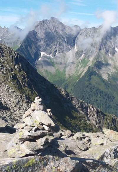Im Popbergkar. Blick auf den Zillertaler Hauptkamm.