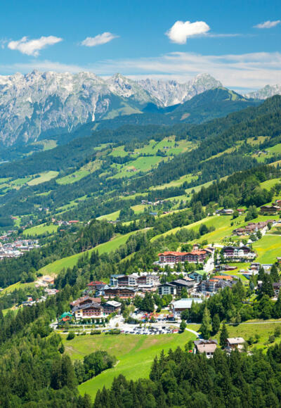 Talansicht Alpendorf