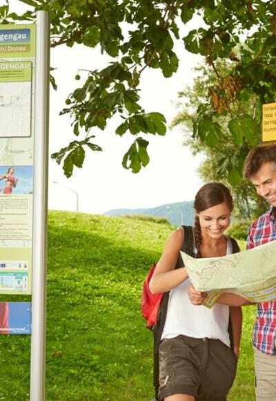 Panoramatafel bei Donaulände in Persenbeug