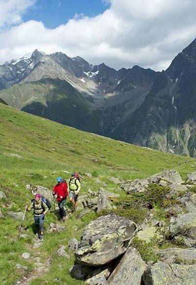 Traumhaft schöner Ausblick kurz unterhalb der Kaunergrathütte