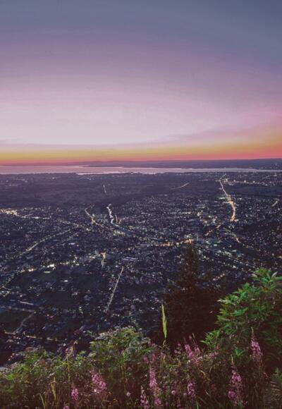 Blick auf das Rheintal vom Karren aus