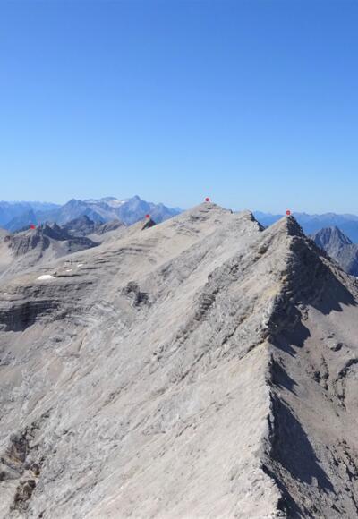 Der gesamte Gratverlauf - Gr. Seekarspitze - Marxenkarspitze - Ödkarspitzen.