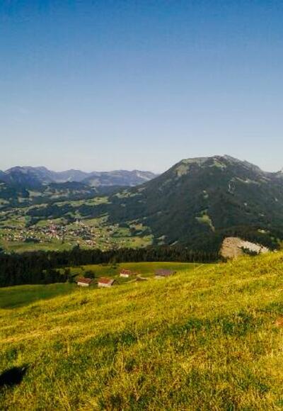 Aussicht bei der Lustenauer Hütte