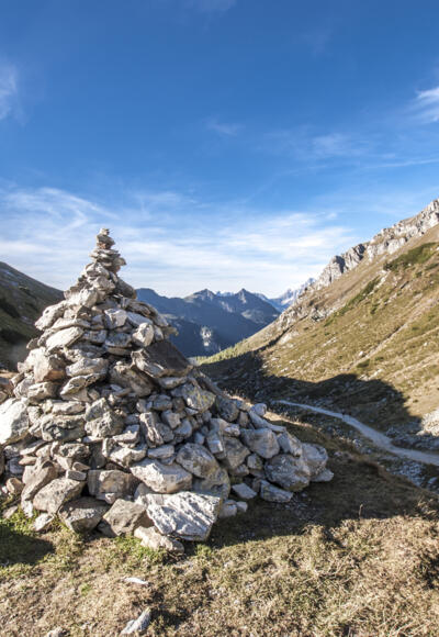 Steinmandl am Preuneggsattel