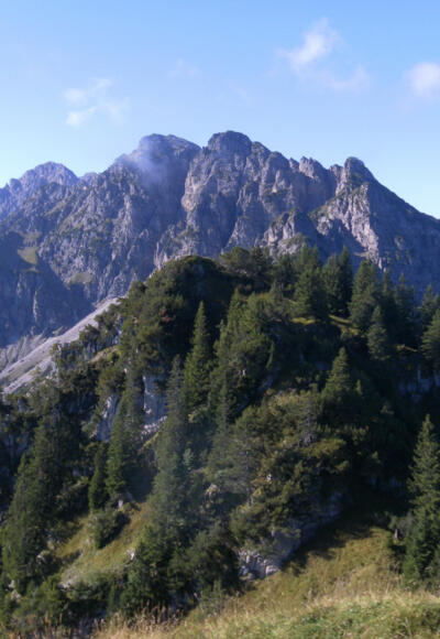 Zewas Heilspitze, dahinter Hohe Köpfe