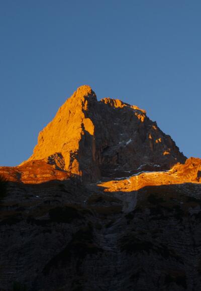 Lamsenspitze bei Sonnenaufgang