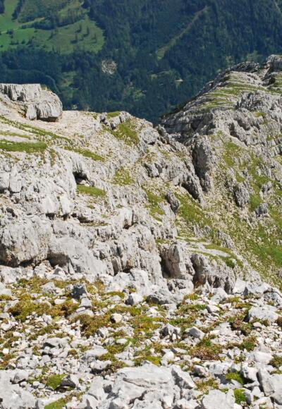 Blick vom Gipfel des Hebenkas auf den Ostgrat