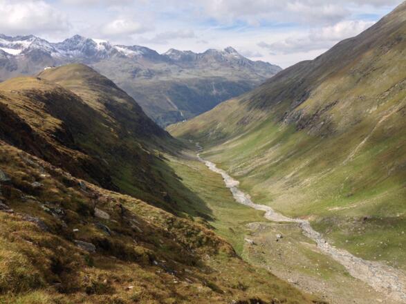 Blick von der Hohen Mut ins Gaißbergtal
