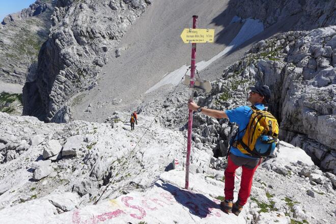 Einmündung in den Steig vom Fleischbanksattel