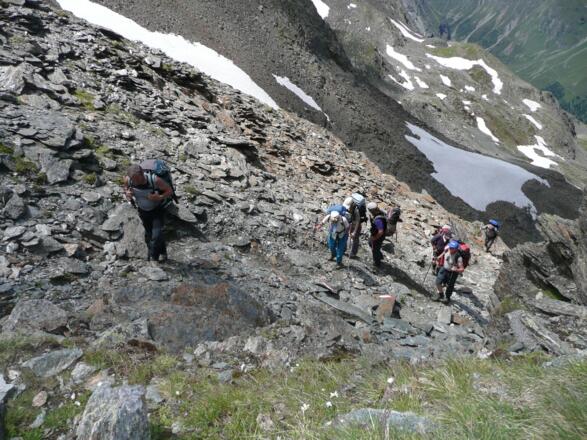 Aufstieg zum Horntaler Joch aus dem Lüsenser Tal