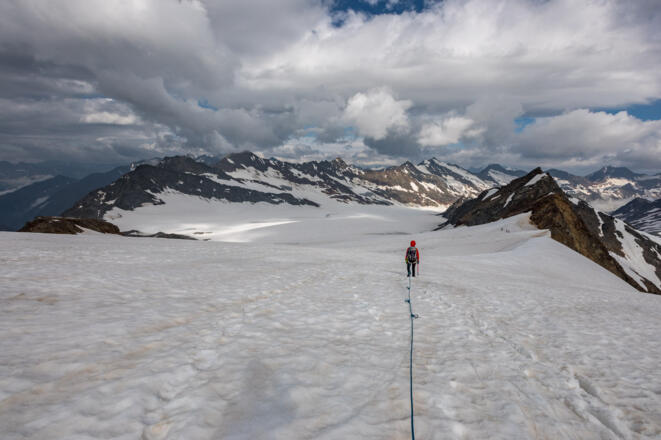 Abstieg über den Gurgler Ferner.
