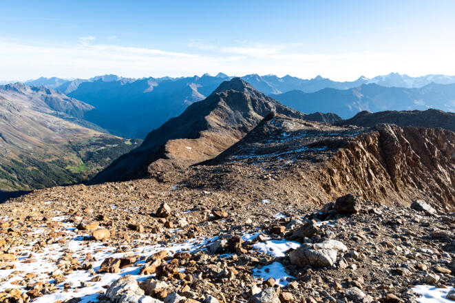 Rückblick in Richtung Scharte.