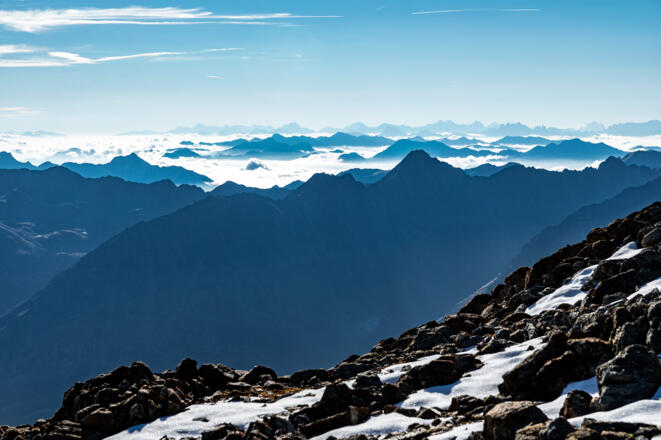 Blick in die Dolomiten.