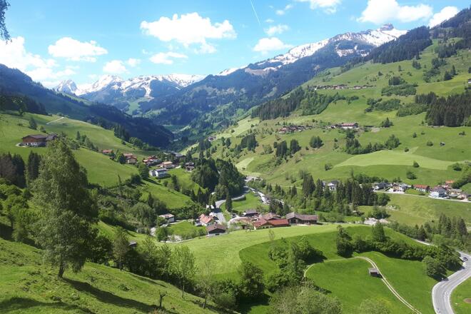 Aussicht vom Abstieg über das Promau Mösl