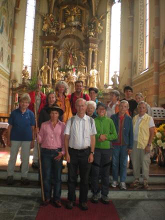 Ankunft in Maria am Stein Stuhlfelden