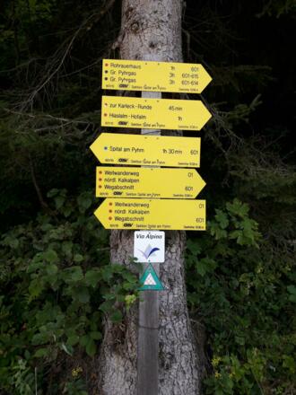 Wegweiser bei der Bosruckhütte