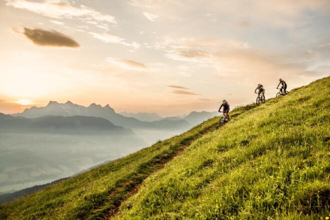 Tolle Stimmung auf den Trails in den Kitzbüheler Alpen