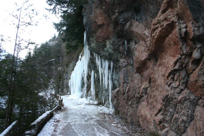 Untere Blühnbachtalstraße Winter