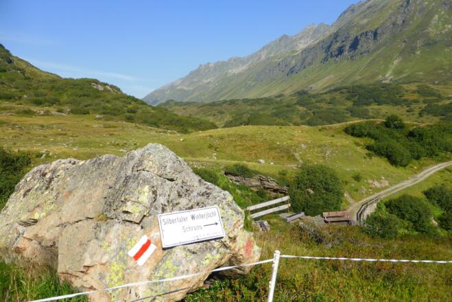 Abzweigung zum Silbertaler Winterjöchle 