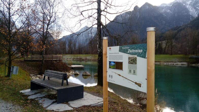 Kuchler Zeitreise - Infotafel am Bürgerausee