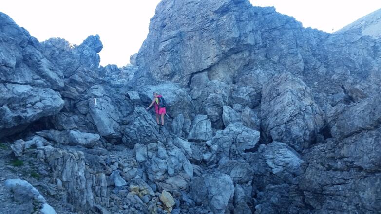 Anstieg zwischen Faulkofel und Mosermandl