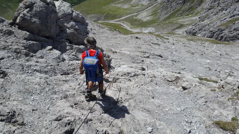 Weg zum Saulakopf - gleicher Weg retour bis Saulajoch