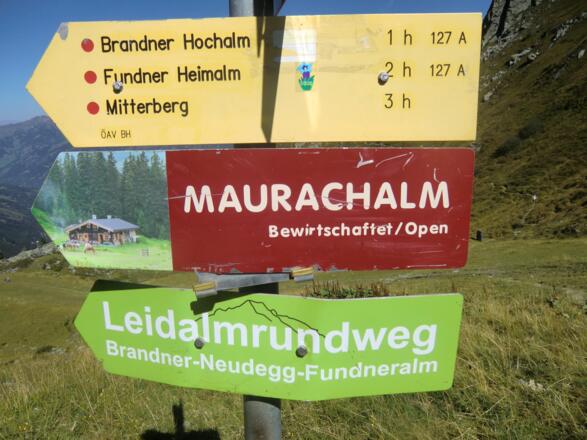 Gut beschilderte Wege