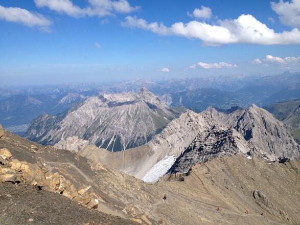 Blick auf den Auf- und Abstiegsweg