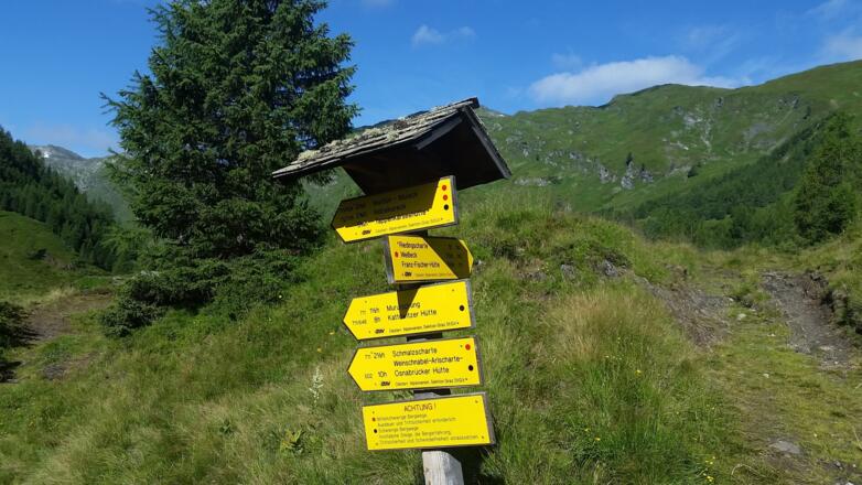 Wegkreuzung Weißeck &amp; Murursprung