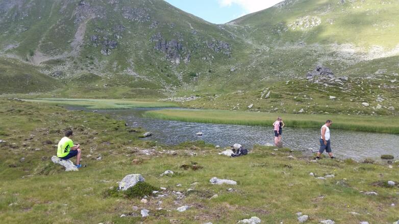 Ankunft am Rosaninsee