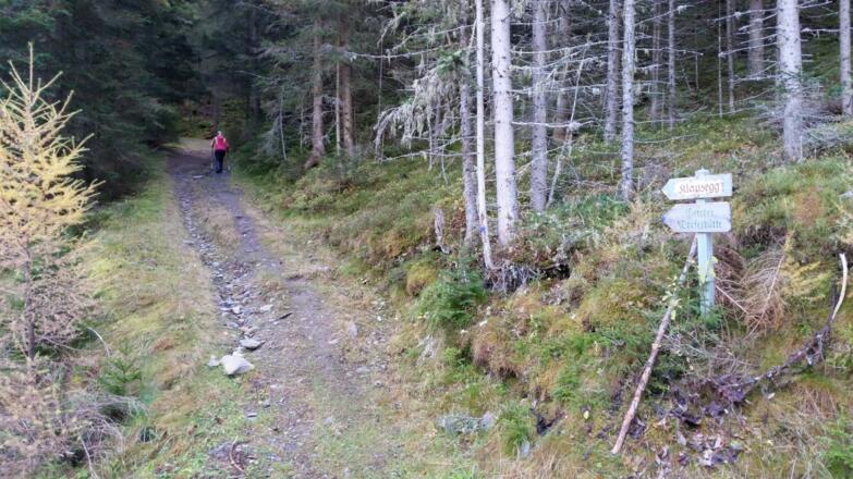 Nach der Klauseggruine rechts