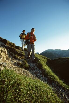 Abstieg vom Blaser am Abend