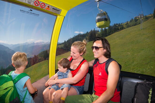 Auffahrt mit der Panoramabahn Großarltal