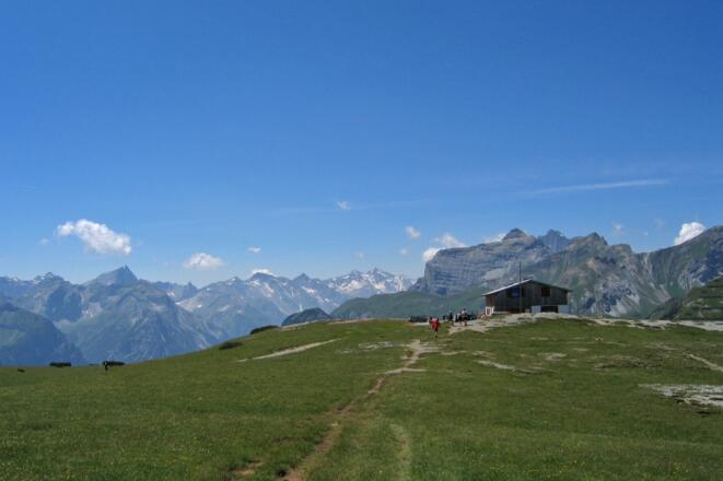 Blaser Hütte mit Blick ins Gschnitztal