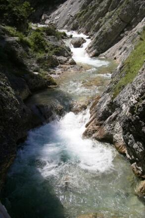 Die Gleirschklamm im Karwendelgebirge.