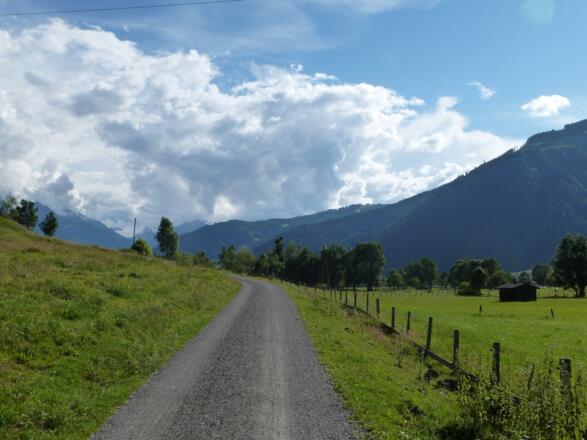 Am Steinbergweg geht es kurz Bergauf bis Mayerhofen