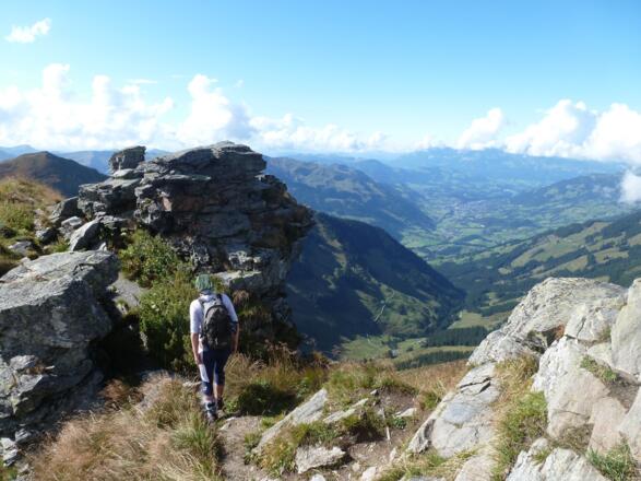 Am Gipfel mit Blick auf Kitzbühel.