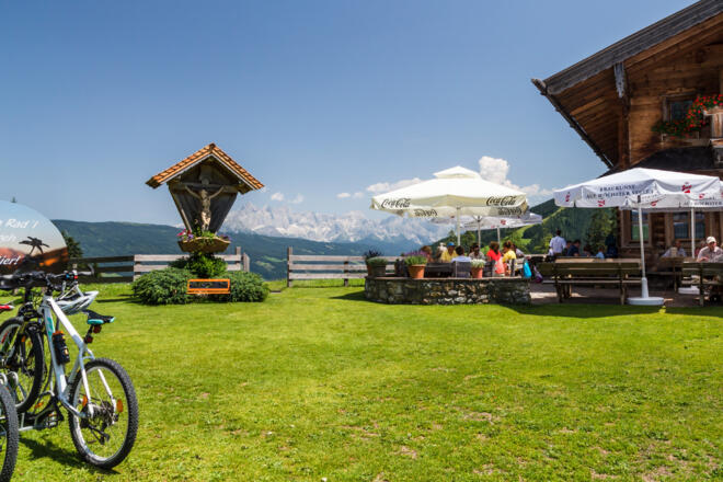 Aussicht beim Berggasthof Sattelbauer