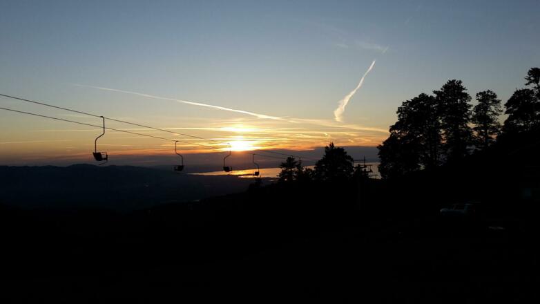 Schöne Sonnenuntergangsstimmung auf dem Brüggelekopf
