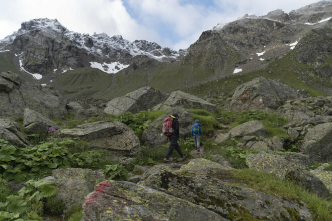 auf dem Weg in Richtung Mittelbergjoch (c) Martin Vogel / Vorarlberg Tourismus