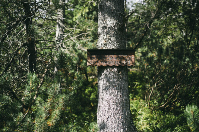 Schild im Galinatal  (c) Dominic Berchtold / Vorarlberg Tourismus