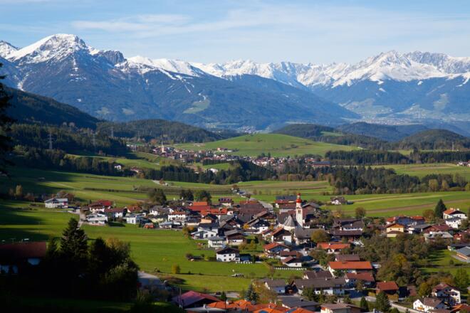 Blick auf Tulfes Richtung Westen