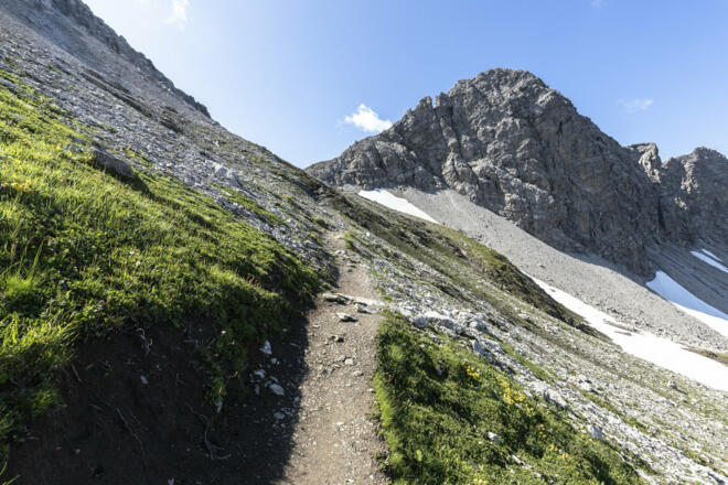 Weg zur Raukopfscharte (c) Lucas Tiefenthaler / Vorarlberg Tourismus