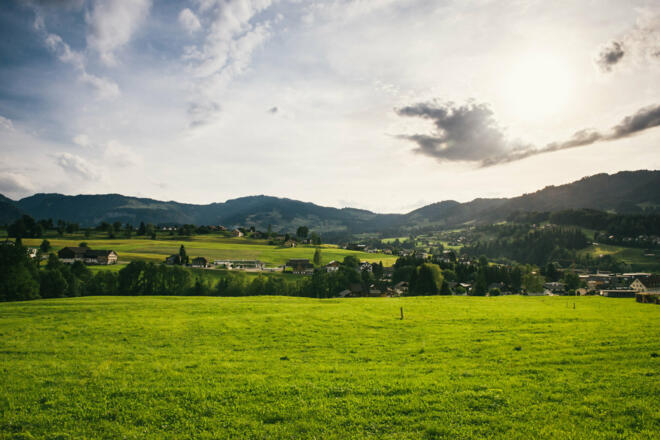 Blick vom Radweg Egg nach Schwarzenberg