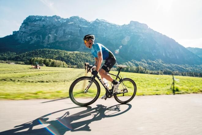 Rennradstrecke in Schnepfau