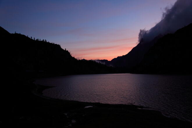 Tappenkarsee bei Sonnenuntergang