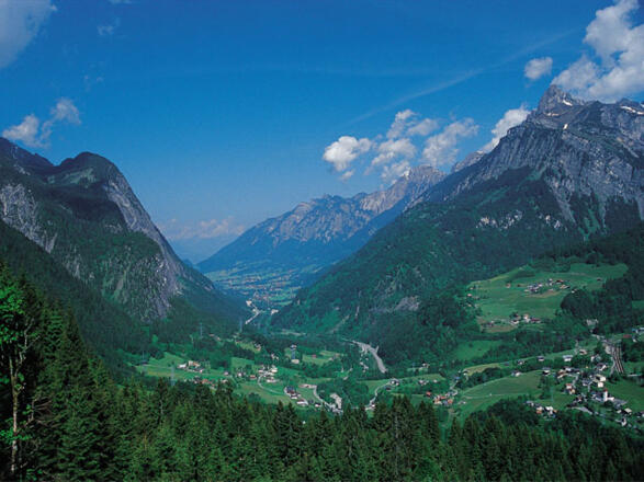 Blick Richtung Dalaas und Wald