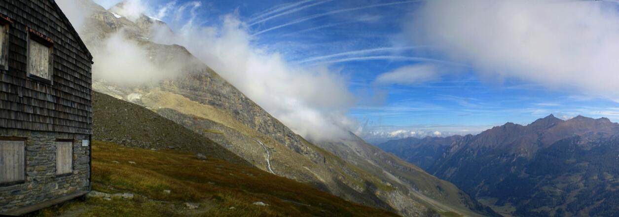 Blick von der Schwarzenberghütte nach Norden