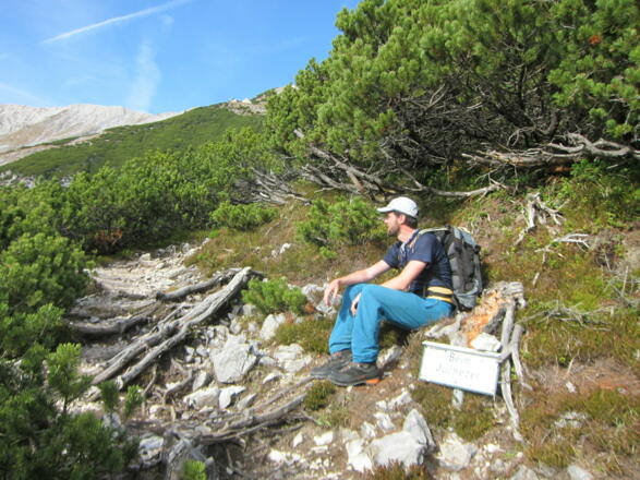 &quot;Beim Juchezer&quot; sieht man das erste Mal die Hütte. Ein guter Grund zum Jubeln (&quot;juchezen&quot;).